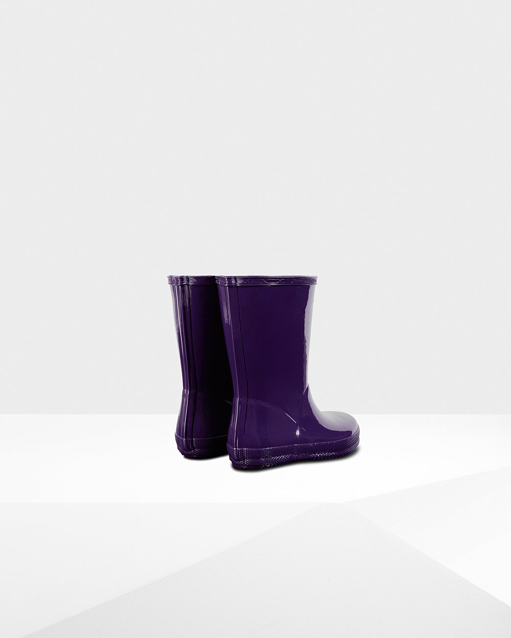 Kids Rain Boots - Hunter Original First Classic Gloss (68BNJKTYM) - Blue Purple